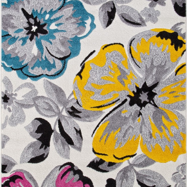 Детский ковер в комнату для девочек C055 - CREAM-GRAY