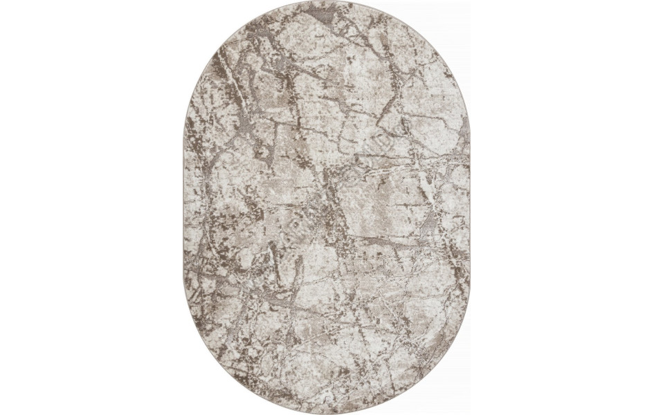 Ковер в стиле модерн F175 - BEIGE - Овал - коллекция ALABAMA